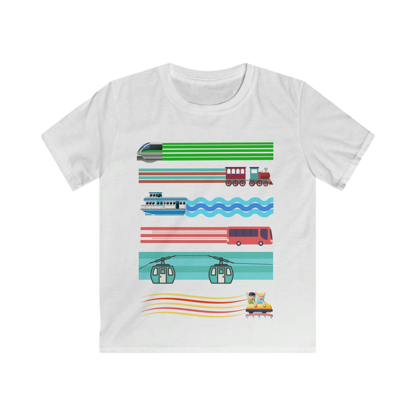 Childrens Travel In Style - Kids Softstyle Tee
