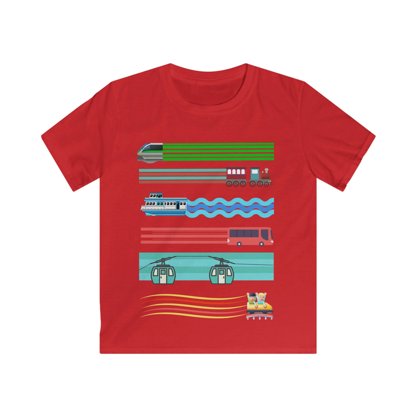 Childrens Travel In Style - Kids Softstyle Tee