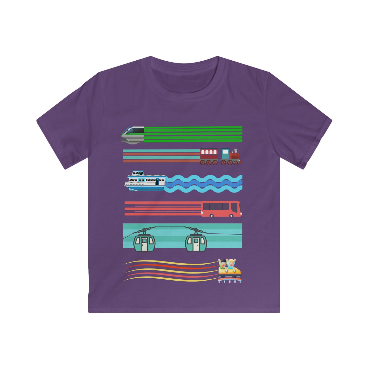 Childrens Travel In Style - Kids Softstyle Tee