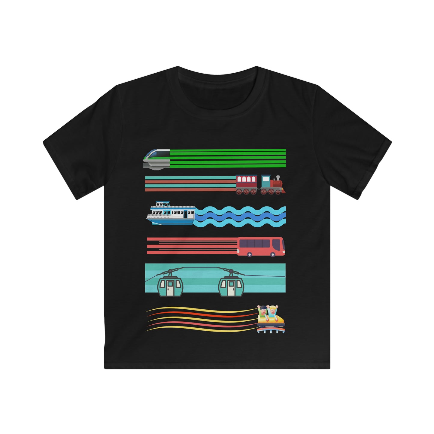 Childrens Travel In Style - Kids Softstyle Tee