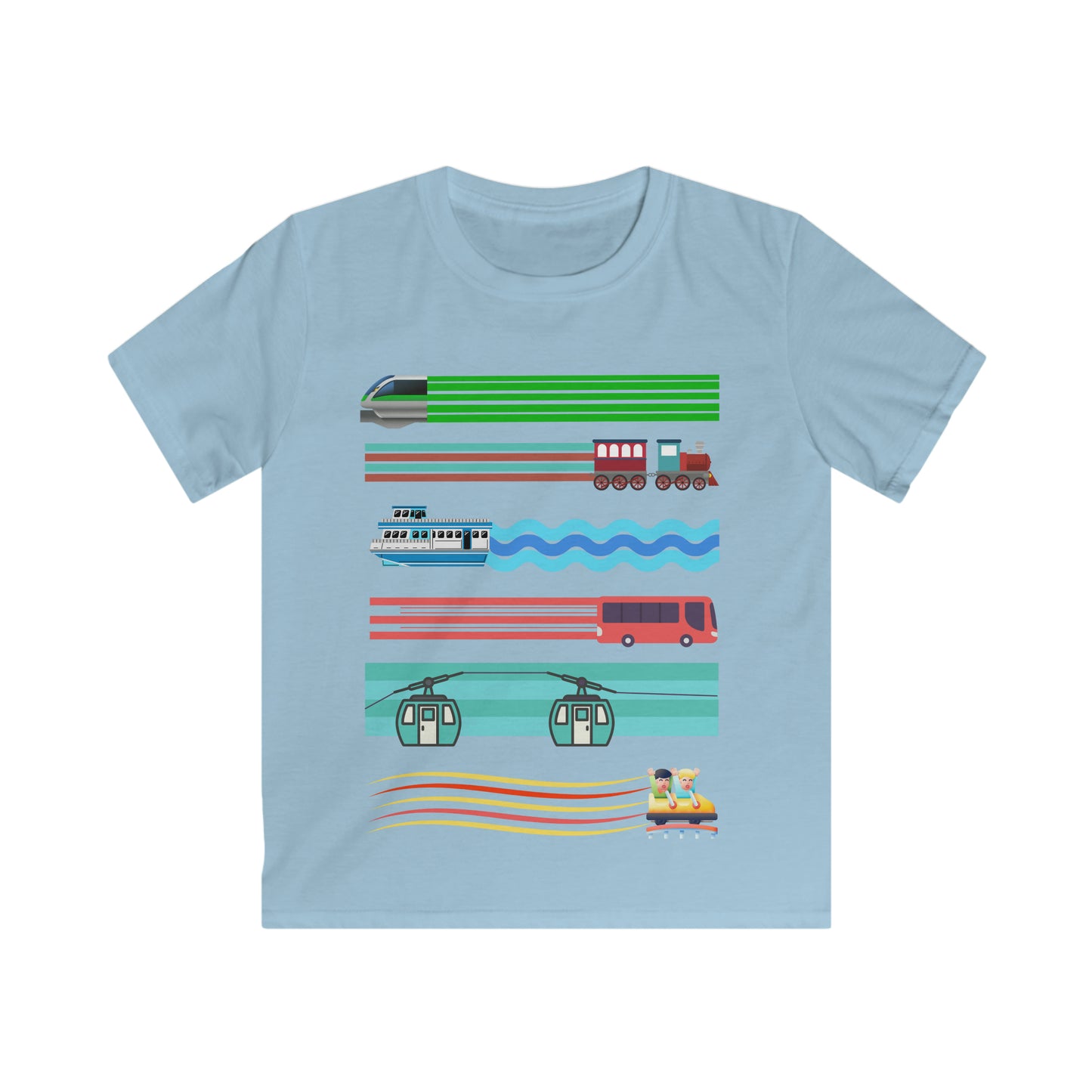 Childrens Travel In Style - Kids Softstyle Tee