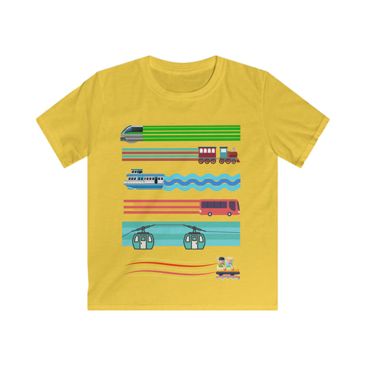 Childrens Travel In Style - Kids Softstyle Tee